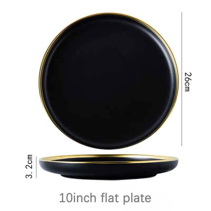 Must portselanist lauanõude komplekt QueenPalace™